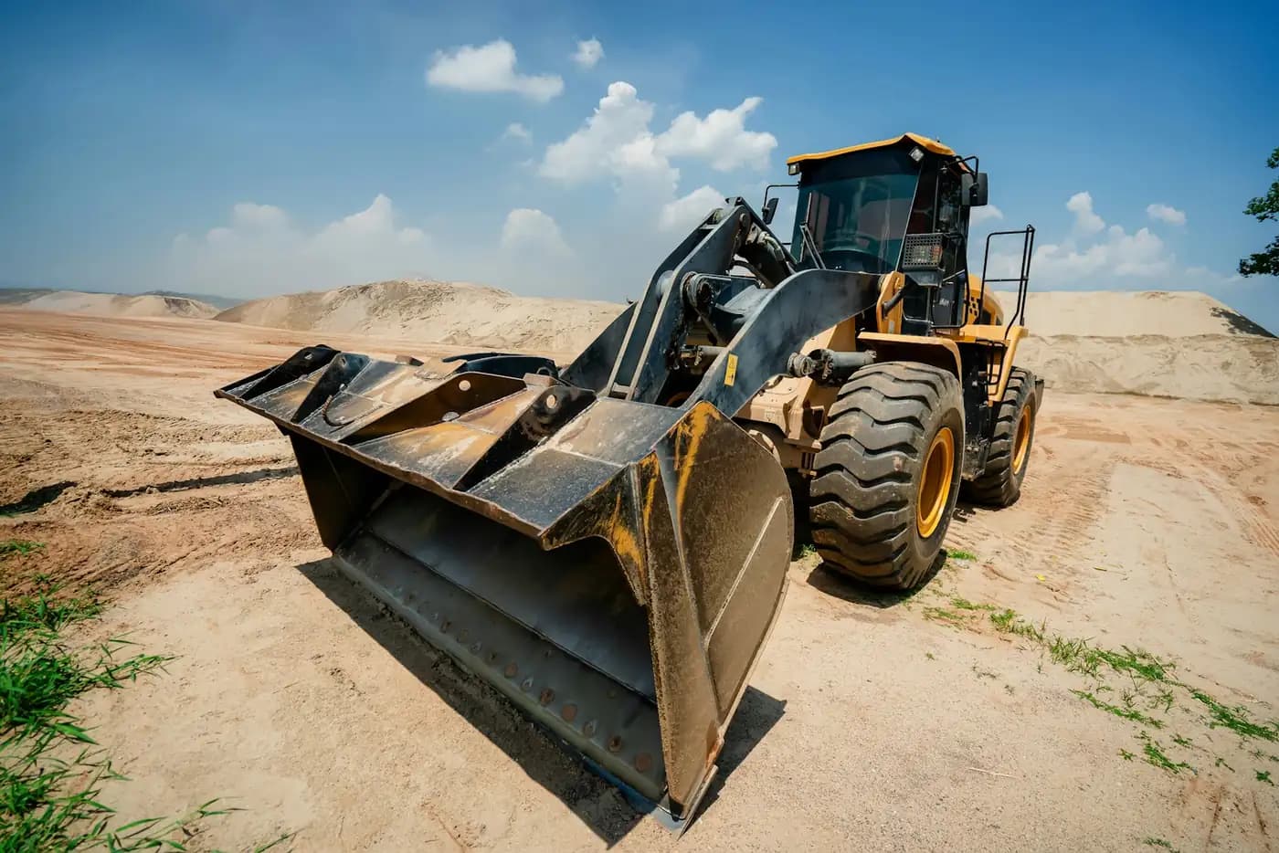 Front-end loader at an earthwork site
